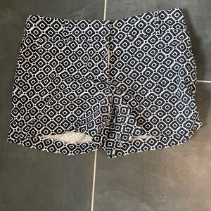LOFT Navy & White Rivera Shorts